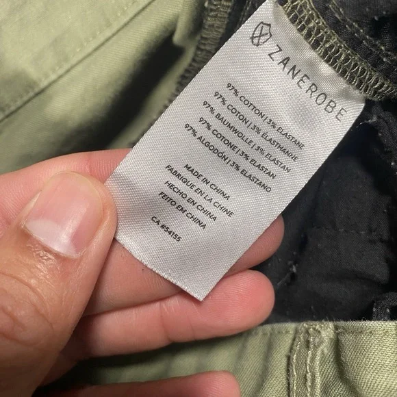 Zanerobe Stretch Cargo Jogger Pants Mens 30x30 Military Green Tapered Leg - Picture 5 of 12